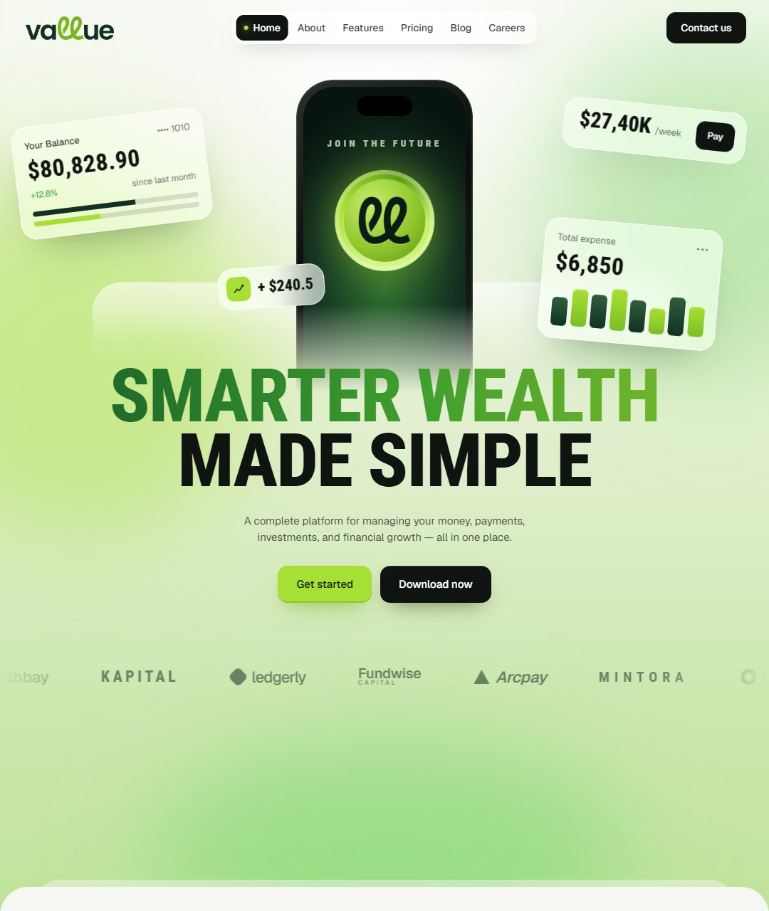 Vallue website preview